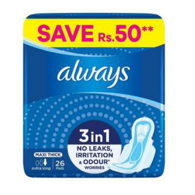 Always Maxi thick 26 pads eXtra Long