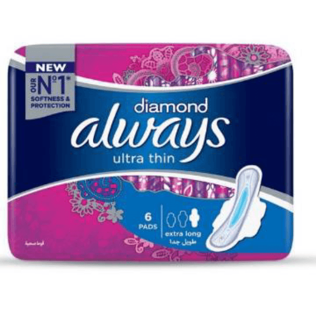 Always Diamond Ultra  thin extra long6 pc